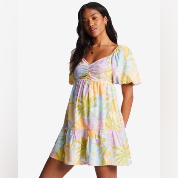 🔆BILLABONG🔆BE MINE DRESS MINI FLORAL VACATION - Picture 6 of 13